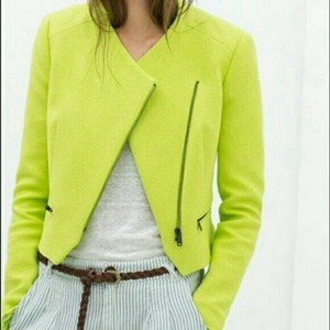 zara neon green jacket