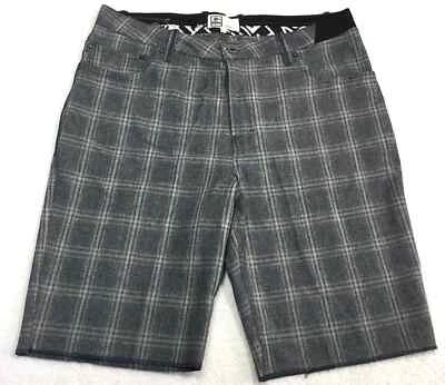 Pantalones Cortos Globe Para Hombre Azul/Gris Cinco Bolsillos Botón Cintura Cremallera Mosca Talla 36 pulgadas Foto 1 de 4