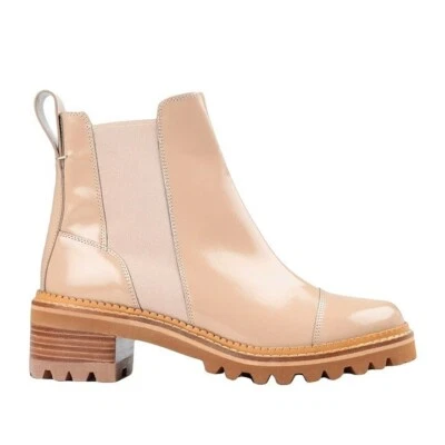 Botas Chelsea See By Chloé para mujer de cuero Mallory beige talla 37 UE (precio de venta sugerido por el fabricante $475) Foto 1 de 4