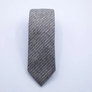 Brückenkrawatte 100% Wolle rasiert Regimental Boden hellgrau Lanze 7 cm - Bild 1 von 3