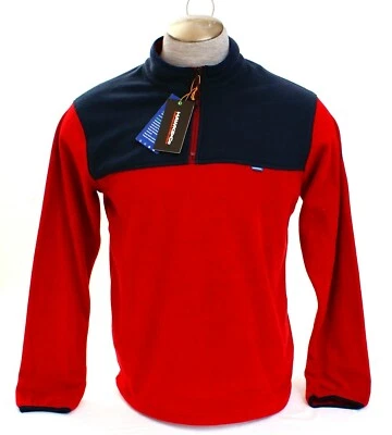 Hawke & Co. Red & Blue 1/4 Zip Fleece Pullover Men's NWT - Image 1 of 4