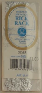 Coats - Metallic Rick Rack 1/2"w x 3 yd- Silver - Picture 1 of 2