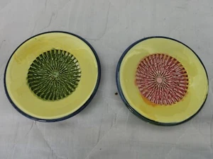 2 X Garlic Ginger Grater Plate Handmade Spanish Ceramic | Traditional Andalucian - Picture 1 of 5