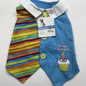 Dog Birthday Vest New Special Occasions It's My Barkday Cupcake Necktie Small - Picture 1 of 6