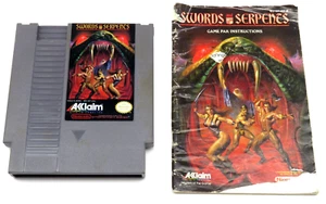 Swords & Serpents (NES, 1990) By Acclaim (Cartridge & Manual) NTSC - Picture 1 of 18