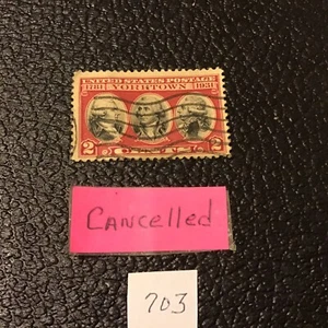 Scott# 703  2c YORKTOWN  Nice Cancel - Picture 1 of 3