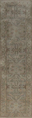 Traditional Oushak Indian 12' Runner Rug 3x12 ft Hand-knotted Wool Hallway Rug - Image 1 of 4