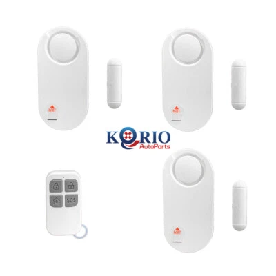 3x Home & Toolbox Security Anti Theft Burglar Alarm with Wireless Remote Control - image 1 of 2