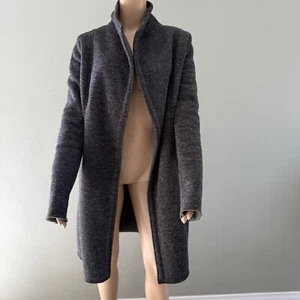 Monoreno Open Cardigan Sweater Long Sleeve Soft Gray Black Sz M - Picture 1 of 7