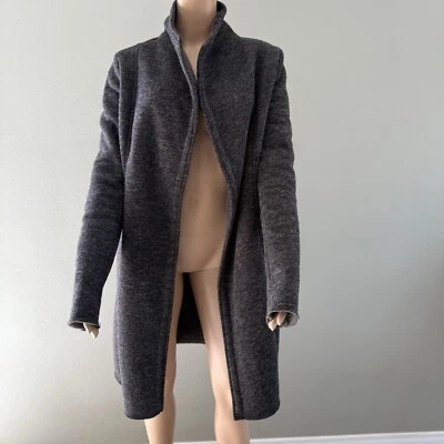 Suéter Cárdigan Abierto Monoreno Manga Larga Gris Suave Negro Talla M Foto 1 de 4