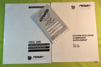 PEAVY CEQ 28R Computer Controlled Graphic Equalizer OPERATING INSTRUCTIONS ! ! - Image 1 of 2