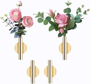 Wall Planters,4 Pcs Wall Mounted Metal Hanging Plant Holder for Indoor Small Gol - Picture 1 of 9
