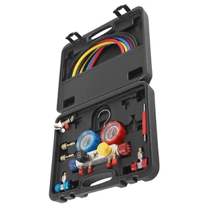Colector de aire acondicionado herramientas de refrigeración medidor probador kit de diagnóstico de CA Reino Unido - Imagen 1 de 12