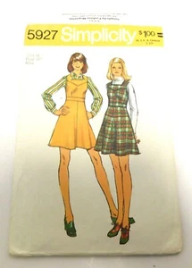 1973 Simplicity Cut Pattern 5927 Jumper Dress Size 16 Bust 38 - Picture 1 of 2