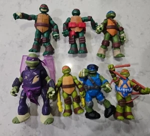 Teenage Mutant Ninja Turtles Action Figures 2013 Playmates Viacom Lot of 7 - Picture 1 of 8