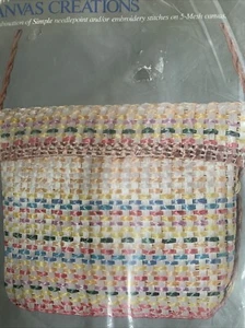 Gewebte Konfetti Handtasche Vintage Canvas Kreationen Kit Neu in Verpackung cm 8,5x12 - Bild 1 von 11