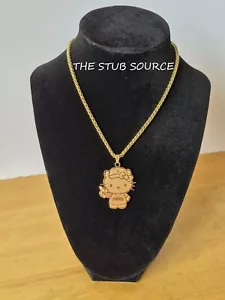 San Diego Padres Hello Kitty Gold Color Pendant with 20" Necklace - Picture 1 of 4