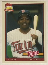 1991 Topps Tony Oliva Custom Card That Never Were Minnesota Twins WS Champs