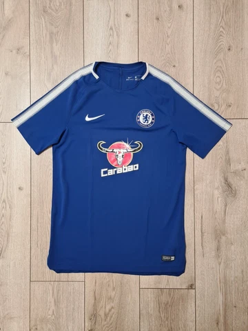 CHELSEA 2017 2018 TRAINING FOOTBALL SHIRT SOCCER JERSEY BLUE szM NIKE Cover