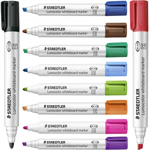 STAEDTLER Lumocolor Drywipe Whiteboard Markers All Colours & Tip Sizes - Picture 1 of 26