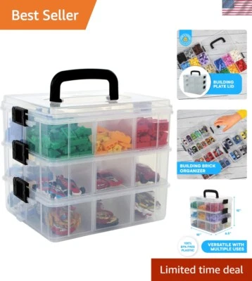 Portable 4-Tier Organizing Box with Lids - Perfect for Beads, Toys, Jewelry - Image 1 of 4