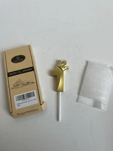Crown Number Birthday Candle 1 Gold - Picture 1 of 3