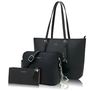 3-teiliges Shopper Handtaschen Geldbörse Damentaschen Set, Geschenke für Frauen - Bild 1 von 11