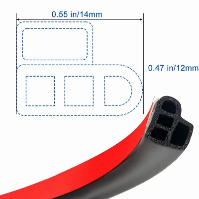 For Hyundai Car Door5M L-Shape Soundproofing Sealing Rubber Edge Strip Protector - Image 1 of 4