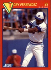 1989 Score Hottest 100 Stars Toronto Blue Jays Baseball Card #53 Tony Fernandez