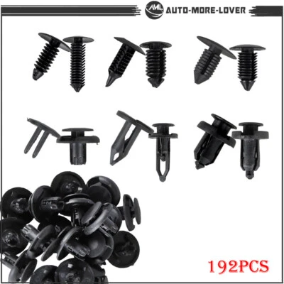 192 Clips Automotive Push Pin Retainer Assortment Kit For Toyota Honda GM Ford - Image 1 of 4