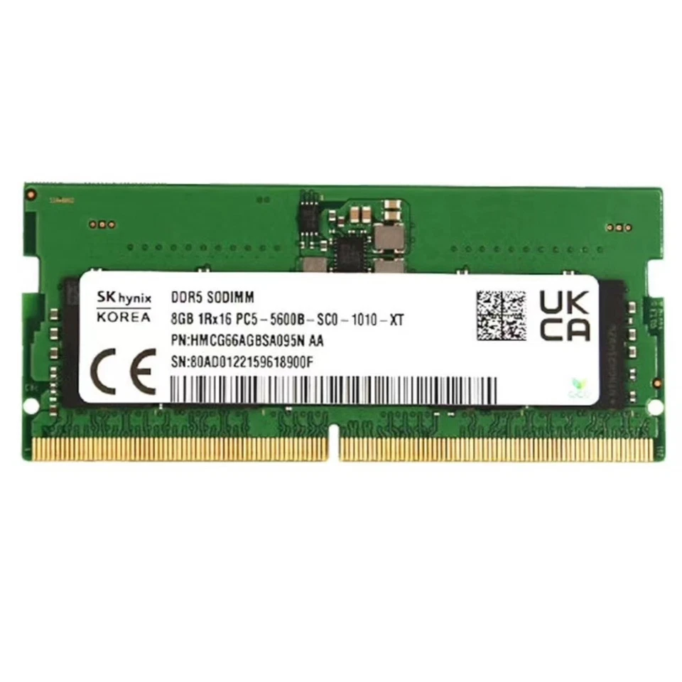 New Hynix 8GB DDR5 5600MHz PC5-44800 Laptop SODIMM Memory Ram (HMCG66AGBSA095N) - Image 1 of 4
