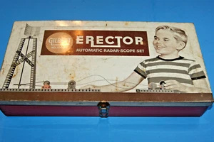 A.C.Gilbert Erector Set Metal Case Box 1959 Automatic Radar Scope Made in USA - Picture 1 of 4