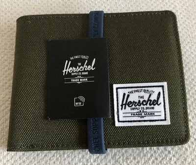 Herschel 'Roy Coin' Bifold Wallet 3 Card Slots & Coin Purse in Ivy Green - Image 1 of 4