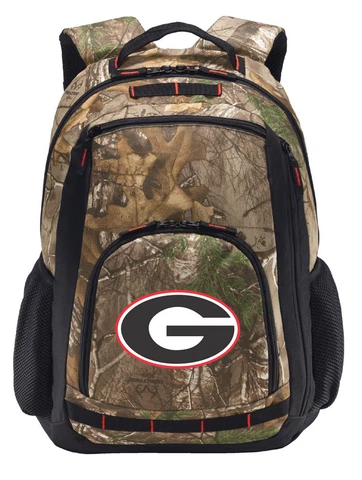 Georgia Bulldog Camo Backpack REALTREE University of Georgia Computer Laptop Bag Cover