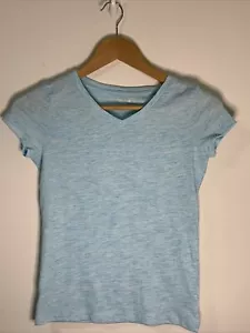 Cherokee V-Neck T-Shirt Girl's Size M 7/8 Turquoise Gaiety - Picture 1 of 3