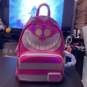 Loungefly Disney100 Cheshire Cat Mini Backpack Platinum Alice in Wonderland - Picture 1 of 3