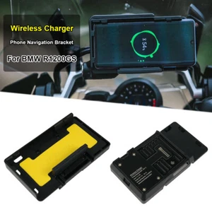 Pour BMW R1200GS Téléphone Navigation GPS Support Chargeur Sans Fil Jaune Moto - Afbeelding 1 van 10