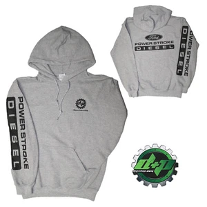 Felpa con cappuccio MEDIA LT GRIGIA DPP Ford powerstroke diesel manica lunga  - Foto 1 di 3