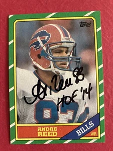 1986 Topps HOF 14 #388 Andre Reed Autogramm RC signiert JSA Mt eingeschriebene Rechnungen - Bild 1 von 2