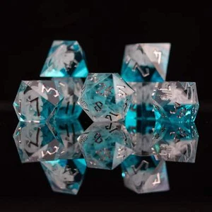 Fog Cloud Sharp-Edged Resin Dice Set Brand New - Picture 1 of 5