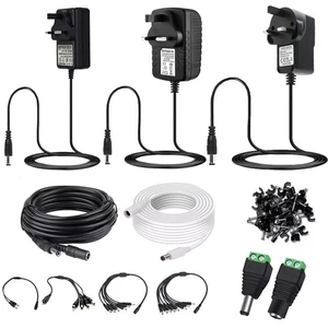 DC Netzteil Verlängerungskabel 12V für CCTV Kamera/PSU Kabel 1m/2m/3m/5m/10m Posten - Bild 1 von 27