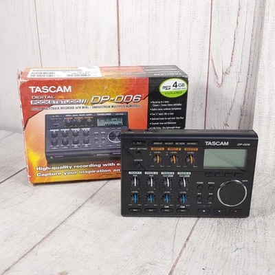 Tascam DP-006 - 6-Track Digital PocketStudio Multitrack Recorder w/ Box - TESTED - Image 1 of 4