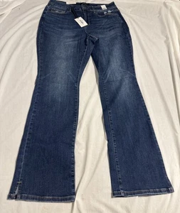 Jeans Judy Blue para mujer 16W azul oscuro cintura alta ajustados corte boot denim desgastado - Imagen 1 de 18