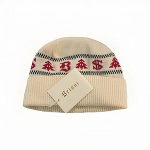 BRIONI Men's Red 100% Wool Made In Italy Beanie Winter Hat NWT Size M RETAIL$795 - Picture 1 of 4