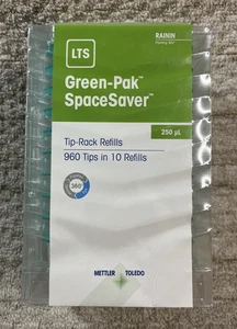 RAININ (960 Tips) Green-Pak Space Saver Tip-Rack Refills 250uL Green 30389301 - Picture 1 of 6