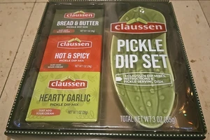 Claussen Pickle Dip Set NEW! w/ Collectible Serving Tray & Pickle Dip Mixes NOS - Picture 1 of 2
