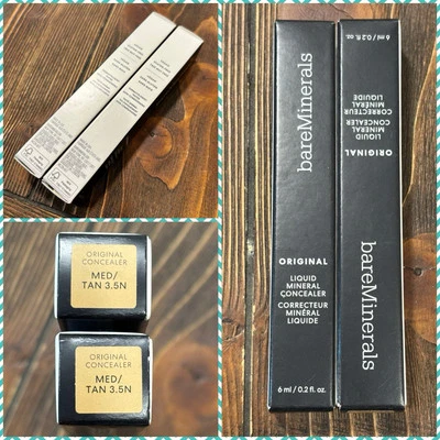 Лот из 2 оригинальных жидких минеральных консилеров Bare Minerals средний загар 3,5 Н/2,0 унции - Изображение 1 из 4