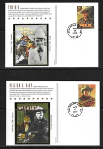 USA SC # UX597-UX600 Cowboys Of The Golden Screen FDC . Colorano Silk Cachet - Picture 1 of 4