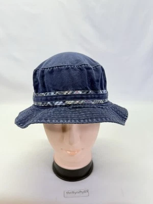 Polo Ralph Lauren Tartán Banda a Cuadros Azul Marino Sombrero Cubo Talla S/M Foto 1 de 4