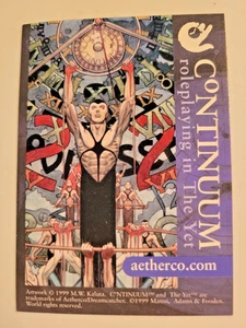 Rare 1999 Continuum: Roleplaying in the Yet Game Promo Card Aetherco/Dreamcatchr - Picture 1 of 2